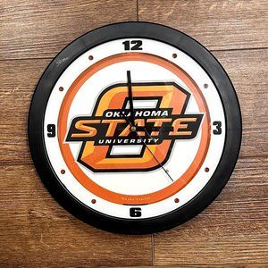 EUC Working Oklahoma State Cowboys Black & Orange Clock Pokes